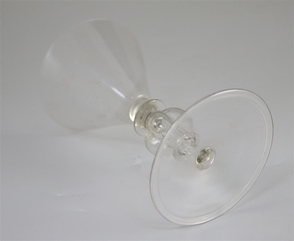A Dutch wine glass, last quarter 17th century, 16cm high